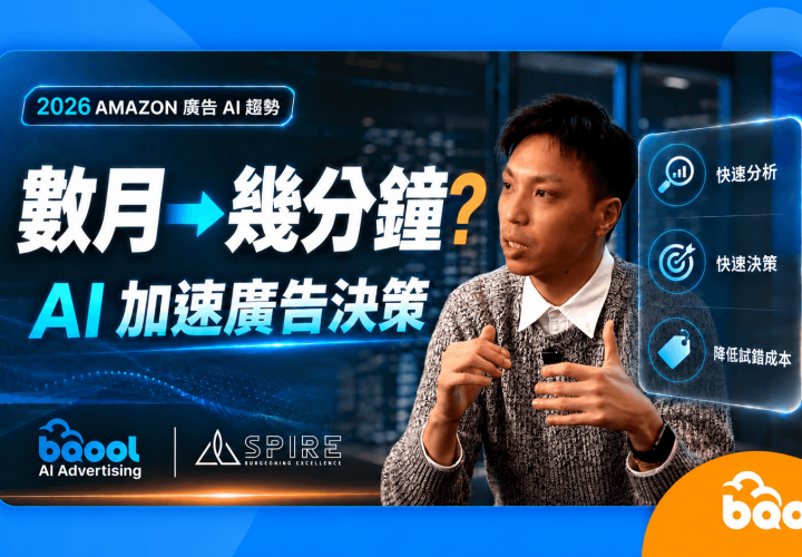 BQool and SPIRE success story banner showing AI accelerating Amazon advertising analysis and decision-making.